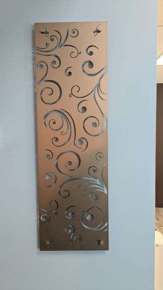 Decorative Metal Wall Panel with Swirl Designs