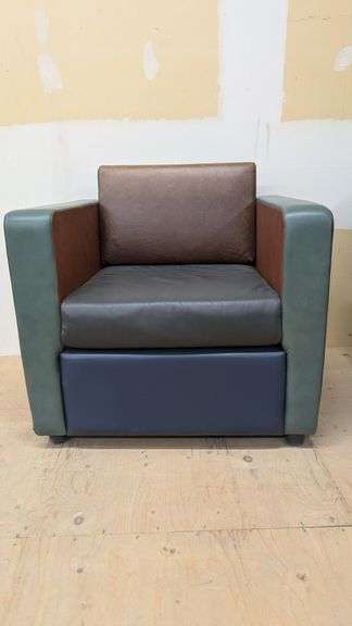 Contemporary Multi-Color Armchair, 34" x 31" x 30"