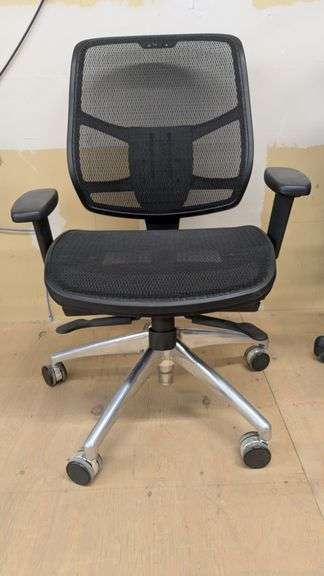 Mesh Office Chair with Adjustable Armrests, 26" x 19" x 36"