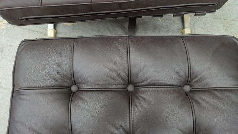 Pair of Modern Leather Lounge Chairs