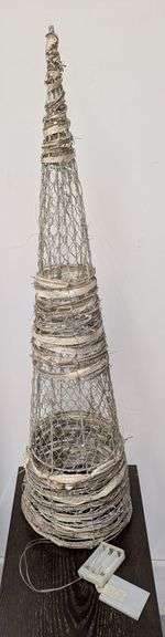 Decorative Cone-Shaped Wire Frame Christmas Tree, 30"