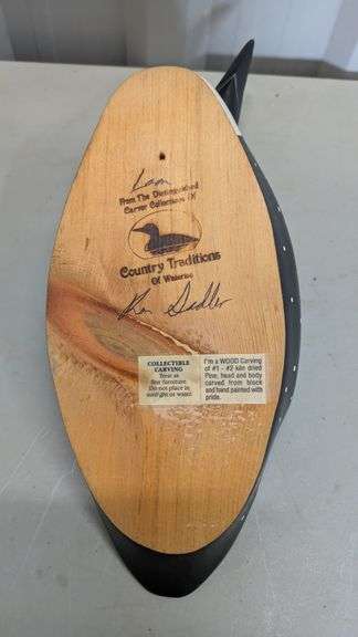 Country Tradition of Waterloo Loon Collectible Carving, #1- #2 Kiln Dried Pine