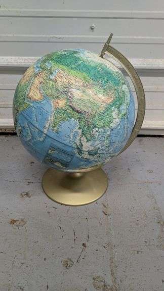Traditional World Globe with Gold Stand