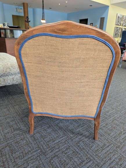 Vintage Blue Upholstered Armchair