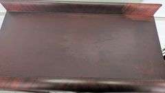 Vintage Wood Display Shelf with Mirror, 25"L x 13"W x41"H