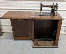 Vintage Treadle Sewing Machine by Canadian White, 46"LX17.5"Wx37"H (Open) 23"L x17.5"W x29"H (Closed