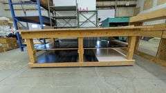 Industrial Cutting Table with Storage, 109"L x 61"W x 34.5" H