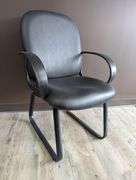 Chairs Limited Vinyl Mid-Back Black Office Guest Chair