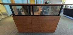 DSI Office Cubicle Desk with Privacy Panels, 156"L x 66"W x 42"H