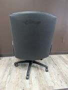 Chairs Limited Gray Leather Boardroom Office Chair