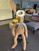 Burlap Bunny Plush with Halo