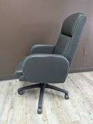 Chairs Limited Gray Leather Boardroom Office Chair