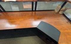 DSI Office Cubicle Desk with Privacy Panels, 156"L x 66"W x 42"H