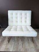 Modern White Leather Lounge Chair