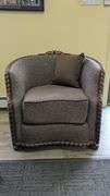 Vintage Leopard Print Barrel Chair, 34"L x 24"W x 33"H