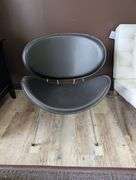 Modern Black Leather Lounge Chair