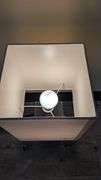 Modern Rectangular Table Lamp with Shade, 19"