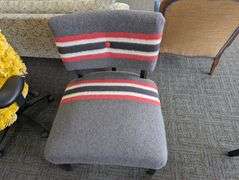 Striped Upholstered Accent Chair
