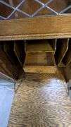 Antique Wood Curio Cabinet with Secretary Desk, 35"L x15"W x65"H