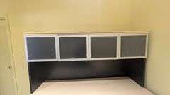 L-Shaped Office Desk with Hutch, 100"Lx 72" Wx 66"H