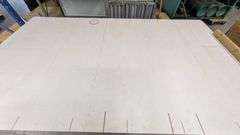 Industrial Cutting Table with Storage, 109"L x 61"W x 34.5" H