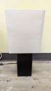 Modern Rectangular Table Lamp with Shade, 19"