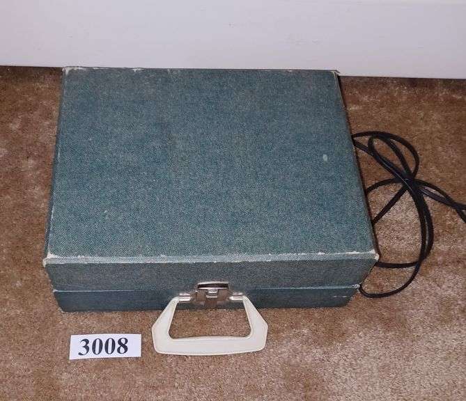 Vintage Emerson portable record player, working Mark Van Hook, Auctioneer