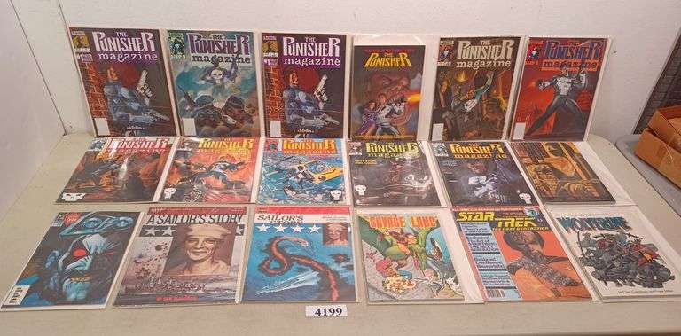 Small Comic Magazine (18) comic books and comic-based magazines, including The Punisher, A ...