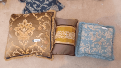 Decorative throw pillows, table runners