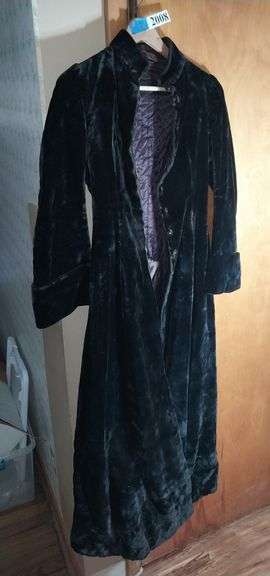 Antique or vintage black velvet coat