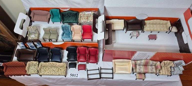 Dollhouse furniture sofas, chairs, ottomans, Etc