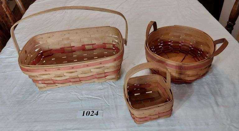3 Longaberger baskets