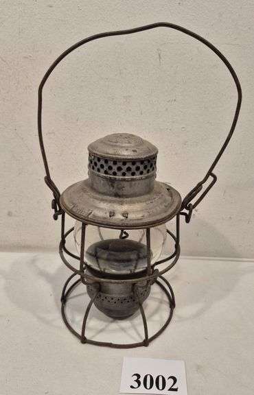 Adlake B&O railroad lantern with clear globe
