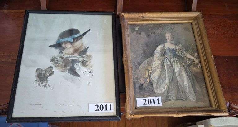 Two framed prints