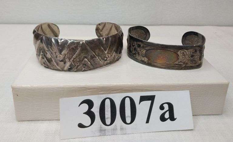 2 sterling cuff bracelets