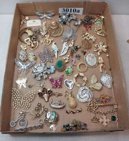 Costume pins and brooches