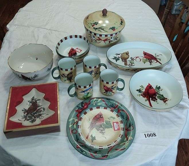 Lenox Christmas Winter Greetings Everyday casserole dish, oval baker, pasta bowl, bowls and plate, L