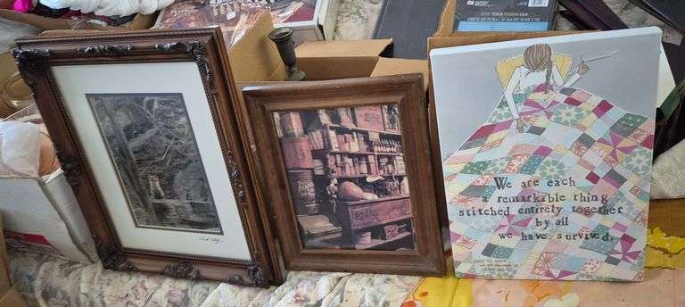 Artist signed fox photograph, framed photograph, wall hanging on canvas