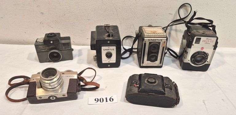 Six vintage cameras