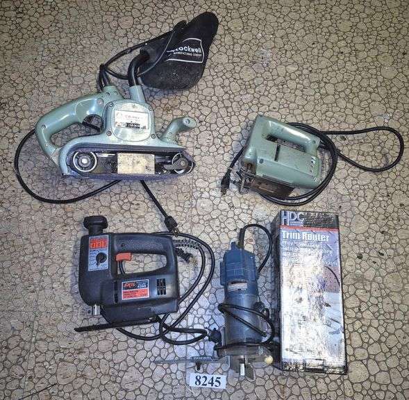 Rockwell sander and jigsaw, skill jigsaw, trim router with box - Mark ...