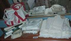 Cross stitch kits, books, towels and fabric,etc