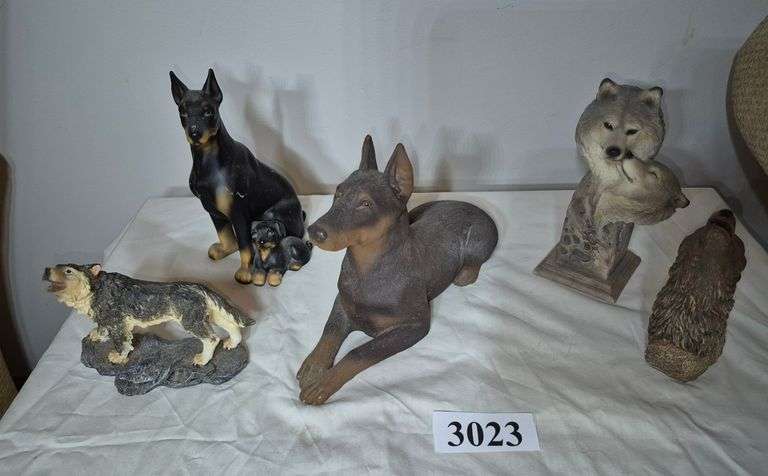 Dog and wolf figurines