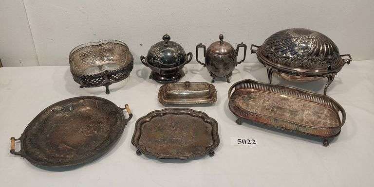 Silver plate serving pieces