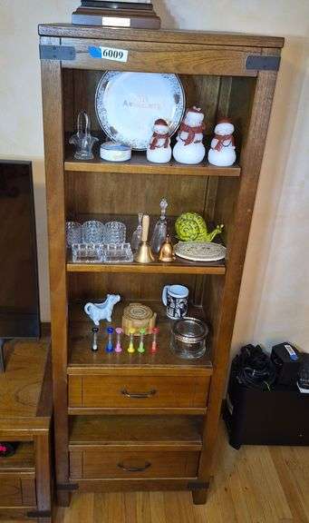 Arhaus display cabinet/ bookshelf with two drawers