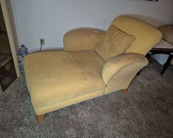 Yellow chaise lounge