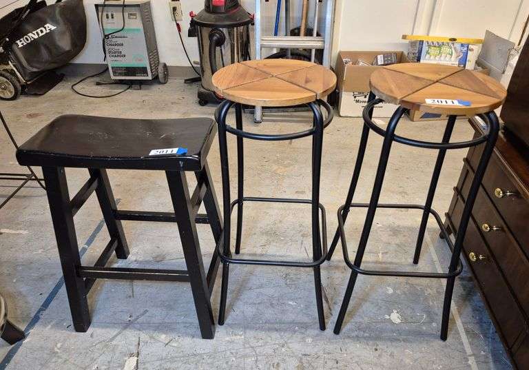 Three bar stools