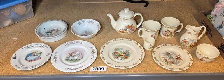 Royal Doulton Bunnykins, Wedgewood, Royal Albert china pieces