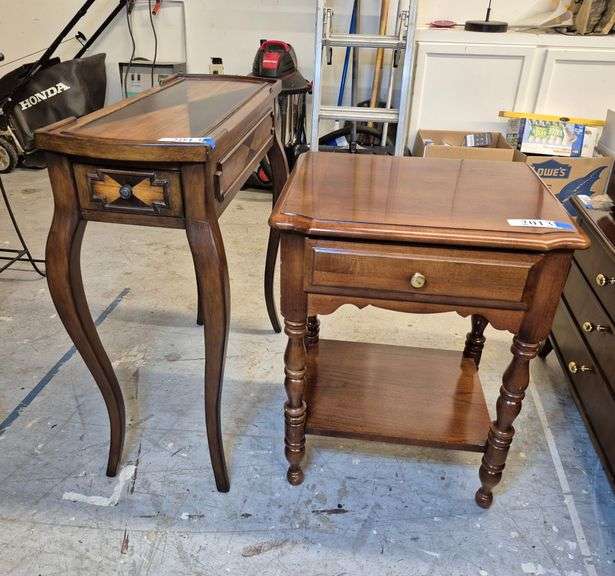 Dixie nightstand, one drawer lamp/side table