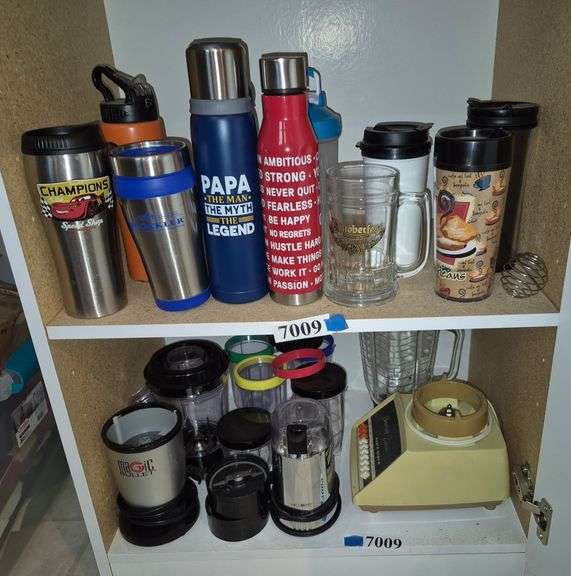 NutriBullet blender, older blender, coffee grinder, travel mugs, Etc