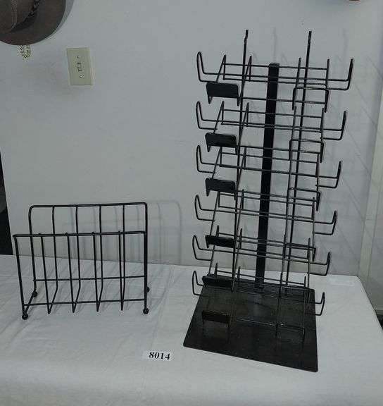 2 Wire magazine racks - Mark Van Hook, Auctioneer